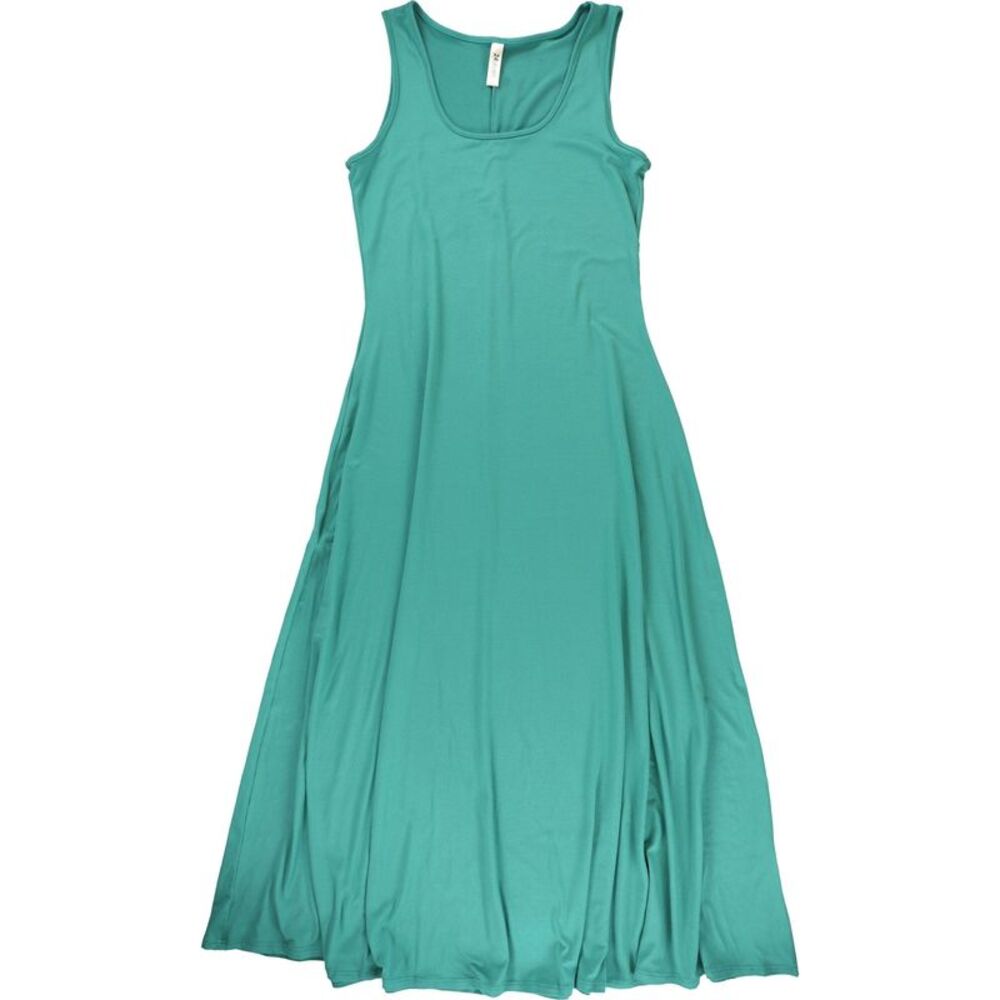 24seven Womens Simple Tank Maxi Dress, Green, L, DM
